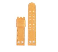 NBCNZCTSAS Bracciale for cinturino in pelle da 22 mm adatto for Hamilton Khaki Aviation H77616533 H760250 adatto for cinturino for orologio da uomo della collezione Classic Field(Yellow-no knot,22mm)