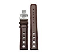 NBCNZCTSAS Bracciale in pelle adatto for Tissot 1853 cinturino sportivo adatto for le corse PRS516 T91 1853 Strato superiore in pelle bovina 20mm adatto for accessori cinturino Chopin(Brown-brown-silv
