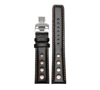 NBCNZCTSAS Bracciale in pelle adatto for Tissot 1853 cinturino sportivo adatto for le corse PRS516 T91 1853 Strato superiore in pelle bovina 20mm adatto for accessori cinturino Chopin(Black-b-silver)