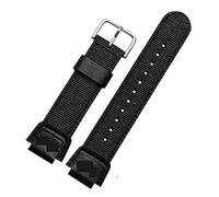 NBCNZCTSAS Cinghia di nylon adatto for la fascia casio adatta for SGW-300H 400H 500H MRW-200H AE-1000W AE-1300 AE-1200 W-S200H W-800H W-216H W-735H W-215 AEQ-110W(Schwarz)