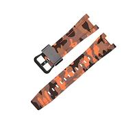NBCNZCTSAS Cinghie di gomma GST-W300/GST-S110/S100G/GST-W110/W100G Accessori della banda di guardia del braccialetto mimetico Sport adatto for Casio Fit for G-Shock(Camouflage orange B)