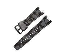 NBCNZCTSAS Cinghie di gomma GST-W300/GST-S110/S100G/GST-W110/W100G Accessori della banda di guardia del braccialetto mimetico Sport adatto for Casio Fit for G-Shock(Camouflage black B)