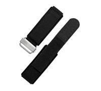 NBCNZCTSAS Cinturini in nylon for chiusura a strappo comodi e traspiranti adatti for Panerai adatti for campanello adatto for cinturino for orologio in tela Ross 22 24mm(Black-Steel,22mm)
