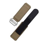 NBCNZCTSAS Cinturini in nylon for chiusura a strappo comodi e traspiranti adatti for Panerai adatti for campanello adatto for cinturino for orologio in tela Ross 22 24mm(Khaki-Steel,24mm)