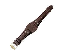 NBCNZCTSAS Cinturini in pelle traspiranti adatti alla pelle adatti for cinturino serie Fossil Ch2564 Ch2565 Ch2891 Ch3051 da 22 mm(Brown(LZ)-Golden-K8)