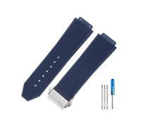 NBCNZCTSAS Cinturini in silicone traspiranti for la pelle adatti for Hublot adatti for cinturino Yubo Big Bang Classic Fusion Series 26x19mm(Blue-Steel-Z2)