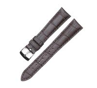 NBCNZCTSAS Cinturino adatto for Zenith ELITE fibbia ad ardiglione in pelle for strato superiore, cinturino for orologio da cucito squisito da uomo e da donna(Dark brown)