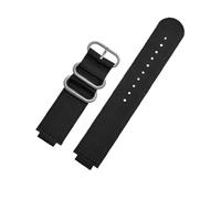 NBCNZCTSAS Cinturino convesso da 16 mm adatto for Casio Fit For G-Shock GM110 GM2100 GA900 GBA-800 GBD-800 GA-800 cinturino for orologio in tela di nylon modificato da uomo(Black Silver Buckle)