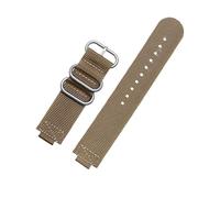 NBCNZCTSAS Cinturino convesso da 16 mm adatto for Casio Fit For G-Shock GM110 GM2100 GA900 GBA-800 GBD-800 GA-800 cinturino for orologio in tela di nylon modificato da uomo(Khaki Silver Buckle)