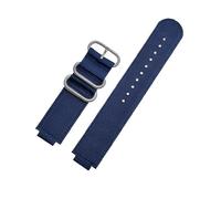 NBCNZCTSAS Cinturino convesso da 16 mm adatto for Casio Fit For G-Shock GM110 GM2100 GA900 GBA-800 GBD-800 GA-800 cinturino for orologio in tela di nylon modificato da uomo(Blue Silver Buckle)