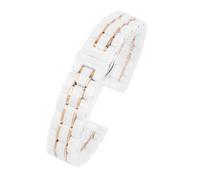 NBCNZCTSAS Cinturino da 20 mm adatto for Omega Nero adatto for Rossini adatto for Armani Bracciale universale Cinturino for orologio in ceramica a sgancio rapido Bracciale da uomo e da donna(4-white-r