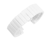 NBCNZCTSAS Cinturino da 20 mm adatto for Omega Nero adatto for Rossini adatto for Armani Bracciale universale Cinturino for orologio in ceramica a sgancio rapido Bracciale da uomo e da donna(2-white)