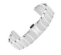 NBCNZCTSAS Cinturino da 20 mm adatto for Omega Nero adatto for Rossini adatto for Armani Bracciale universale Cinturino for orologio in ceramica a sgancio rapido Bracciale da uomo e da donna(3-white)