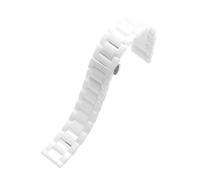 NBCNZCTSAS Cinturino da 20 mm adatto for Omega Nero adatto for Rossini adatto for Armani Bracciale universale Cinturino for orologio in ceramica a sgancio rapido Bracciale da uomo e da donna(1-white)