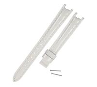 NBCNZCTSAS Cinturino for orologio da donna in pelle di moda 1853 adatto for Tissot T094 adatto for la serie Flamenco T094210 cinturino for orologio cinturino da 12 mm Strumento di invio(A white no buc