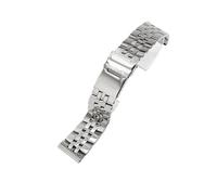 NBCNZCTSAS Cinturino for orologio da uomo liscio e lucido, resistente in acciaio inossidabile, adatto for accessori for orologi Breitling 20/22/24 mm Argento, Oro, Nero(Steel,24mm)