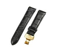 NBCNZCTSAS Cinturino for orologio in pelle adatto for Philippe Aquanaut Tissot 1853 adatto for Couturier T035410a T035617a Accessori cinturino 22 23 24mm(Black-Golden-B1,23mm)
