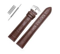 NBCNZCTSAS Cinturino for orologio in pelle adatto for PP Patek Philippe adatto for Grenade 5167Ax 20mm 21mm 22mm Bracciale da donna for cinturino a catena(Brown-silver,21mm)