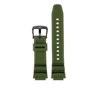 NBCNZCTSAS Cinturino for orologio in silicone adatto for cinturino for orologio Casio w-218h/ae-1200/1100 / f-108 /sgw300 /400/500 /w-800h / mrw-200(Green BK)