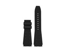NBCNZCTSAS Cinturino for orologio in silicone fluorurato 22 24mm Giunto convesso Nero Blu Bracciale for cinturino da uomo adatto for Breitling Chronomat B01(Black-NO BK,22mm)