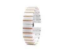 NBCNZCTSAS Cinturino in ceramica È adatto for accessori for orologi da uomo e da donna da 20 22 mm Adatto for Tissot/Adatto for Rossini/Adatto for Tian Wang Mido/Adatto for C-asio(White Rose,22mm)