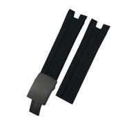 NBCNZCTSAS Cinturino in gomma siliconica naturale da 21 mm adatto for Tissot 1853 T076417 Cinturino sportivo morbido rosso nero arancione(Black-Black,21MM_T CLASP)