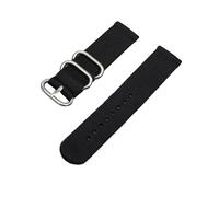 NBCNZCTSAS Cinturino in nylon tessuto 22mm 20mm adatto for Samsung Galaxy Watch 6 4 5 44mm Gear S3 Classic Active 2 Band 24mm 18mm adatto for fascia in tessuto Amazfit(Black-S,24mm)