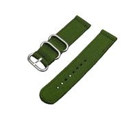 NBCNZCTSAS Cinturino in nylon tessuto 22mm 20mm adatto for Samsung Galaxy Watch 6 4 5 44mm Gear S3 Classic Active 2 Band 24mm 18mm adatto for fascia in tessuto Amazfit(Green-S,18mm)