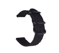 NBCNZCTSAS Cinturino in nylon tessuto 22mm 20mm adatto for Samsung Galaxy Watch 6 4 5 44mm Gear S3 Classic Active 2 Band 24mm 18mm adatto for fascia in tessuto Amazfit(Schwarz,20mm)