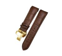 NBCNZCTSAS Cinturino in pelle 22mm 23mm 24mm adatto for Tissot 1853 Couturier T035 T035627 T035410 Strumenti cinturino orologio marrone nero(Brown-Gold,22mm)