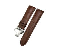 NBCNZCTSAS Cinturino in pelle 22mm 23mm 24mm adatto for Tissot 1853 Couturier T035 T035627 T035410 Strumenti cinturino orologio marrone nero(Brown-Silver,23mm)