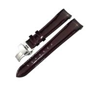 NBCNZCTSAS Cinturino in pelle cremisi da 18 mm adatto for Tissot 1853 T035 T035210 T035207 Bracciale da donna for cinturino curvo(Purple,18MM_GOLD BUCKLE)