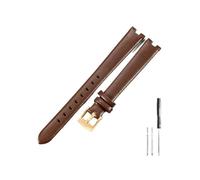 NBCNZCTSAS Cinturino in pelle for interfaccia concava adatto for GC Gucci YA14140 Serie 141501 cinturino traspirante for la pelle da donna 12x4 14x4mm(Brown-GD-K12,12x4mm)