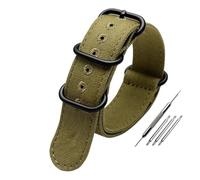 NBCNZCTSAS Cinturino in tela ispessita 20mm 22mm 24mm 26mm Cinghie militari in nylon robusto Cinturino retrò Treccia cinturini in tessuto balistico adatti for Tudor(Green-black buckle,22mm)