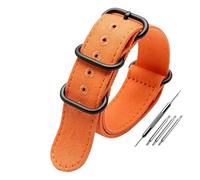 NBCNZCTSAS Cinturino in tela ispessita 20mm 22mm 24mm 26mm Cinghie militari in nylon robusto Cinturino retrò Treccia cinturini in tessuto balistico adatti for Tudor(Orange-black buckle,22mm)