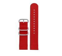 NBCNZCTSAS Cinturino sportivo for orologio in nylon intrecciato adatto for Samsung Galaxy Gear S3 S2 Classic Active 1/2 adatto for fascia in tessuto Amazfit 18mm 24mm 22mm 20mm(Red-silver,24mm)