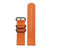 NBCNZCTSAS Cinturino sportivo for orologio in nylon intrecciato adatto for Samsung Galaxy Gear S3 S2 Classic Active 1/2 adatto for fascia in tessuto Amazfit 18mm 24mm 22mm 20mm(Orange-black,18mm)