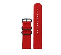 NBCNZCTSAS Cinturino sportivo for orologio in nylon intrecciato adatto for Samsung Galaxy Gear S3 S2 Classic Active 1/2 adatto for fascia in tessuto Amazfit 18mm 24mm 22mm 20mm(Red-black,20mm)