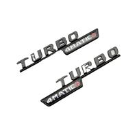 NBCNZCTSAS Lettere cromate Nere 3D for Adesivi Logo Auto Adatti for Mercedes A45S AMG W177 Accessori Turbo 4matic Emblema Baule Posteriore Distintivo(TB Plus Black 2pcs)