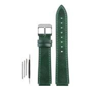 NBCNZCTSAS Misura for Casio Fit For G-Shock AE-1200WH/1300/1000/A159 A158 A168 Fibbia In Acciaio Inox Cinturino In Pelle Da Uomo Retro cinturino Bracciale(Green-steel buckle)