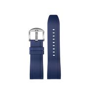 NBCNZCTSAS Misura for CITTADINO Blue Angel Uomini Onda Radio Orologio AT8020-54L/8020-03L/JY8078 Serie Tela di Nylon + Cinturini In Gomma 22mm 23mm(A-Blue silver pin)