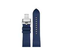 NBCNZCTSAS Misura for CITTADINO Blue Angel Uomini Onda Radio Orologio AT8020-54L/8020-03L/JY8078 Serie Tela di Nylon + Cinturini In Gomma 22mm 23mm(B-Blue silver,23mm)