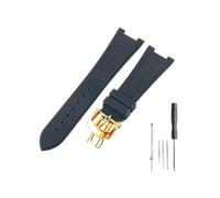 NBCNZCTSAS Misura for Patek Philippe Sport Elegance 5726/5711/5712 Accessori cinturino orologio in silicone serie Nautilus 25x13mm(Black-GD-Z21)