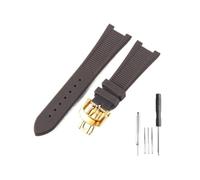 NBCNZCTSAS Misura for Patek Philippe Sport Elegance 5726/5711/5712 Accessori cinturino orologio in silicone serie Nautilus 25x13mm(Brown-GD-Z21)
