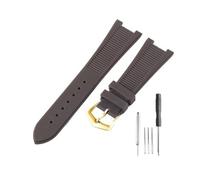 NBCNZCTSAS Misura for Patek Philippe Sport Elegance 5726/5711/5712 Accessori cinturino orologio in silicone serie Nautilus 25x13mm(Brown-GD-K20)