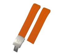 NBCNZCTSAS Misura for Tissot Misura for T-TOUCH T013 T048 T047 T033T04 21 millimetri Molle Della Gomma di Silicone Della Fascia di Sport Watch Strap T091 T013420A(Orange Silver)