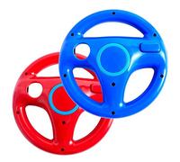 NBCP Volante per Wii Mario Kart Volante per telecomando Wii confezione da 2 pezzi (colore blu e rosso)