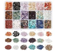 NBEADS 1 Scatola di Perle di Pietre Preziose, Pietre Naturali Irregolari Frantumate di Materiale Naturale Senza Fori per La Creazione di Gioielli Fai da Te, Colori Misti