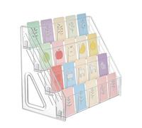 NBEADS 1 set di Espositori per Segnalibri, Espositore per Biglietti Da Visita In Acrilico A 5 livello e 25 griglie, Porta Adesivi Portatile per Eventi di Vendita Brochure, 33.3x19.3x29cm