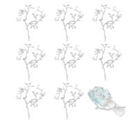 NBEADS 10 Pz A Forma di Ramo Spazi Vuoti Impostazioni Ciondolo A Punta, Base Pendente Irregolare In Ottone Ramoscello Ramo per Varie Forme Gioielli Collana Fatta A Mano con Pietre Preziose, Argento